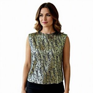 Vintage Metallic Gold Going Out Top